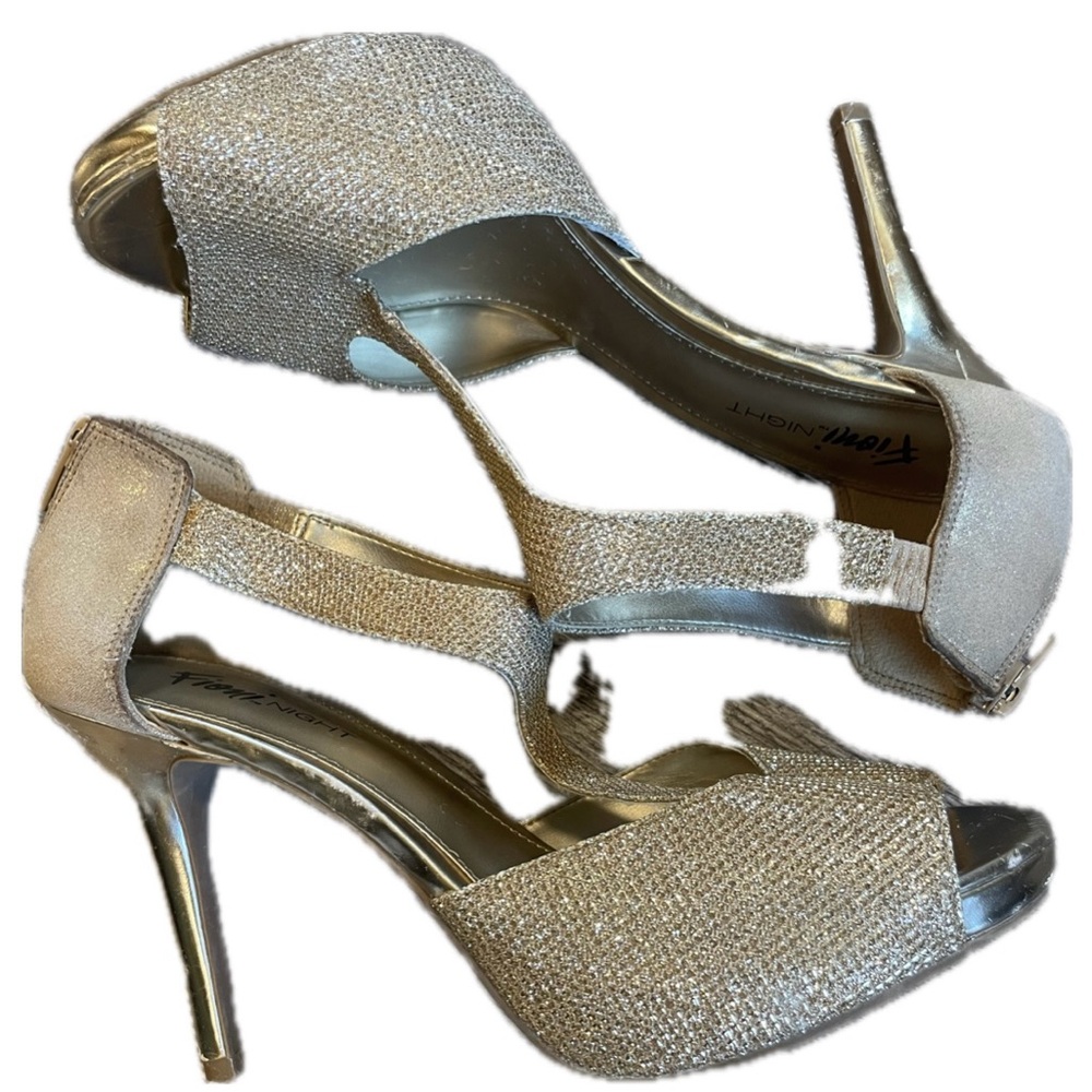 Elegant Sparkly Gold High Heels